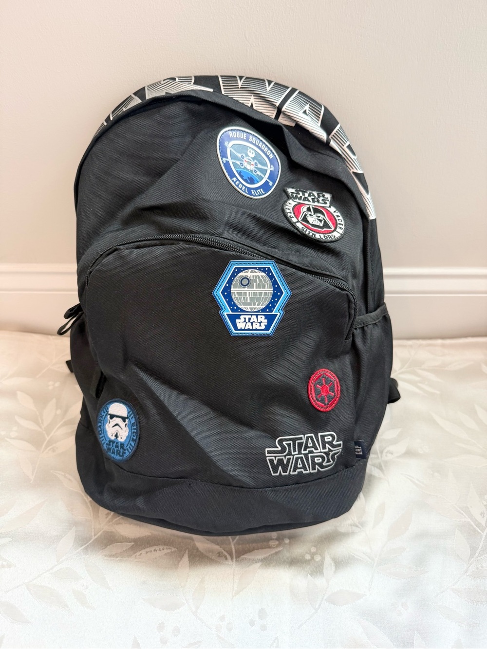 NWT GAP Black Star Wars Patch Backpack